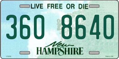 NH license plate 3608640