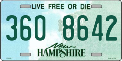 NH license plate 3608642