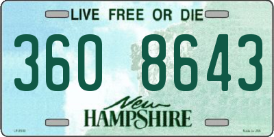 NH license plate 3608643
