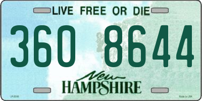 NH license plate 3608644