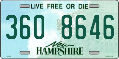 NH license plate 3608646