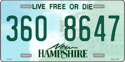 NH license plate 3608647