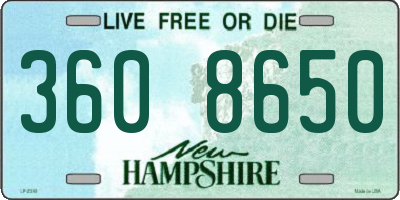 NH license plate 3608650