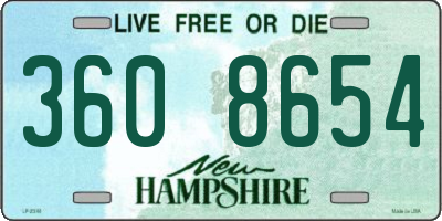 NH license plate 3608654