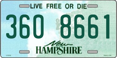NH license plate 3608661