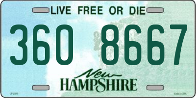 NH license plate 3608667