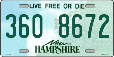 NH license plate 3608672