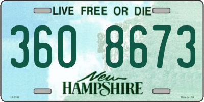 NH license plate 3608673