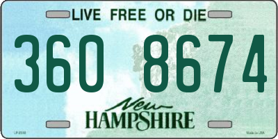 NH license plate 3608674