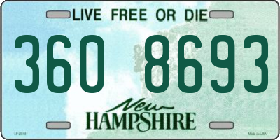 NH license plate 3608693