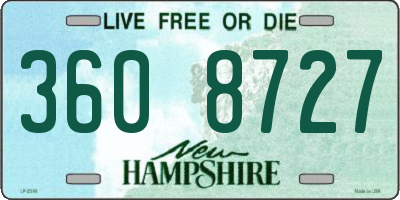NH license plate 3608727
