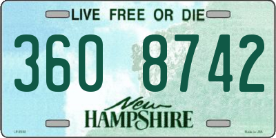 NH license plate 3608742