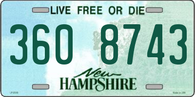 NH license plate 3608743