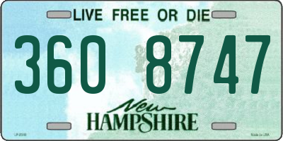 NH license plate 3608747