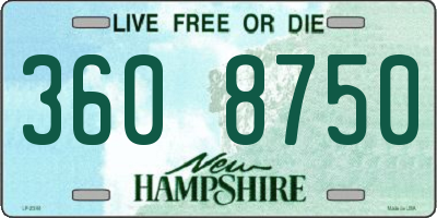 NH license plate 3608750