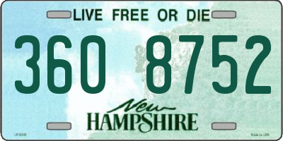 NH license plate 3608752