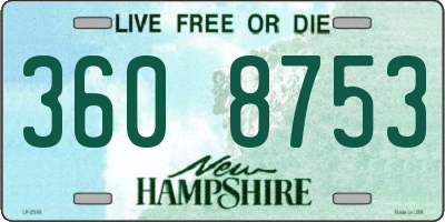 NH license plate 3608753