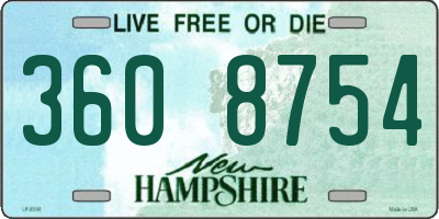 NH license plate 3608754