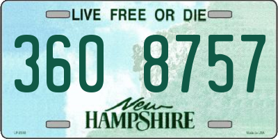 NH license plate 3608757