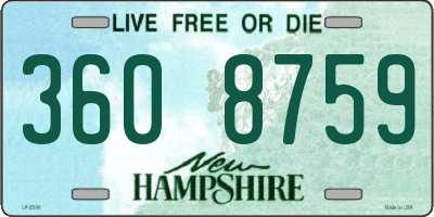 NH license plate 3608759