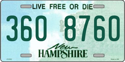 NH license plate 3608760