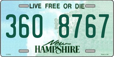 NH license plate 3608767