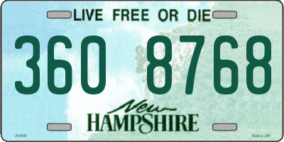 NH license plate 3608768