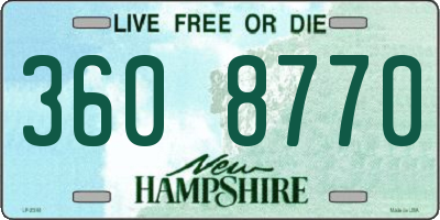 NH license plate 3608770