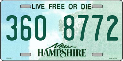 NH license plate 3608772