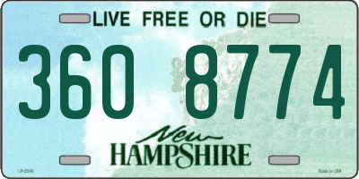 NH license plate 3608774