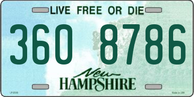 NH license plate 3608786