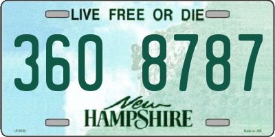 NH license plate 3608787