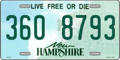 NH license plate 3608793
