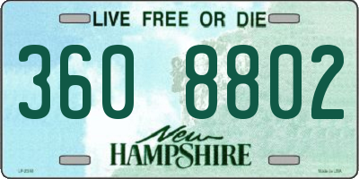 NH license plate 3608802