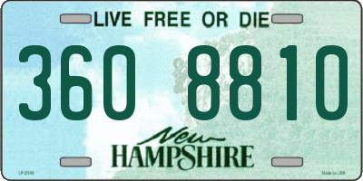 NH license plate 3608810