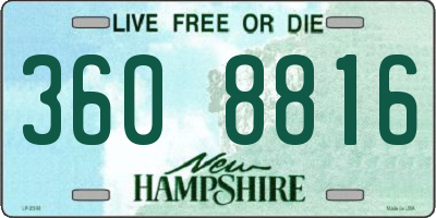 NH license plate 3608816