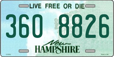 NH license plate 3608826