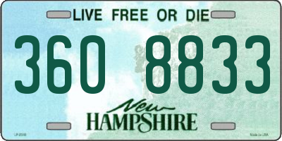NH license plate 3608833
