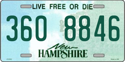 NH license plate 3608846