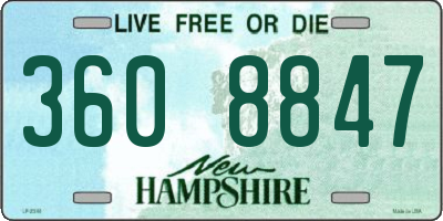 NH license plate 3608847