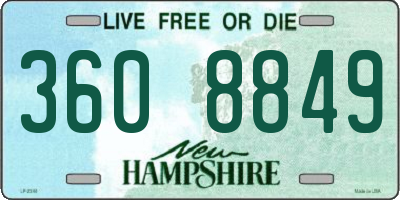 NH license plate 3608849