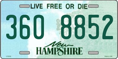 NH license plate 3608852