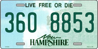 NH license plate 3608853