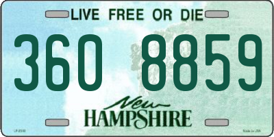 NH license plate 3608859