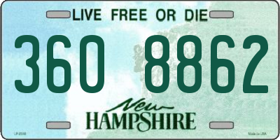 NH license plate 3608862