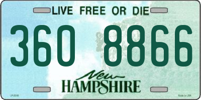 NH license plate 3608866