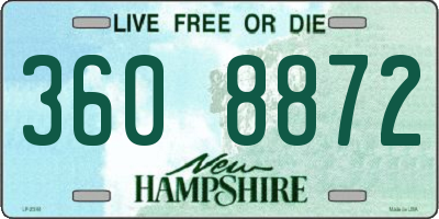 NH license plate 3608872