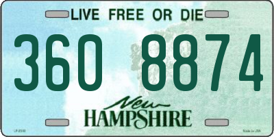 NH license plate 3608874