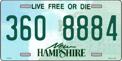 NH license plate 3608884
