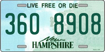 NH license plate 3608908